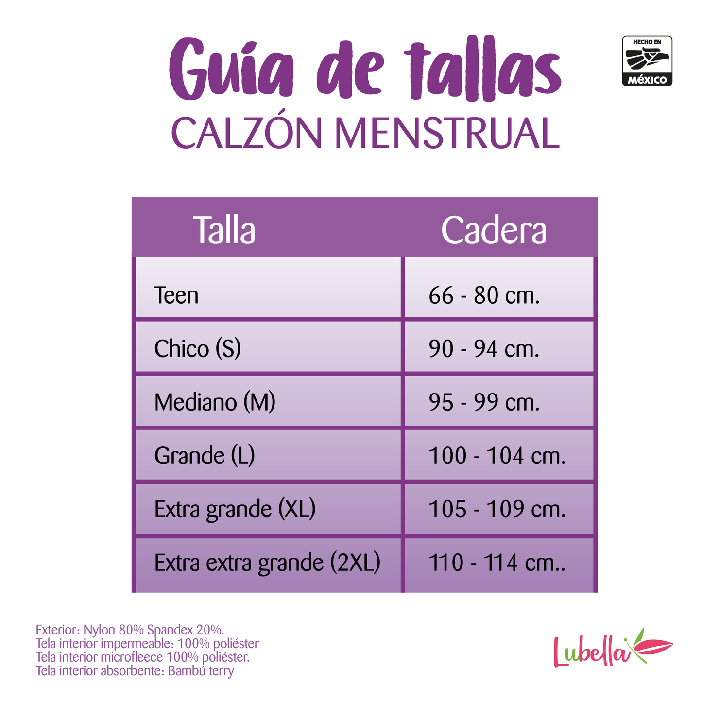 Calzón Menstrual Tiro Clásico Ligero a Moderado