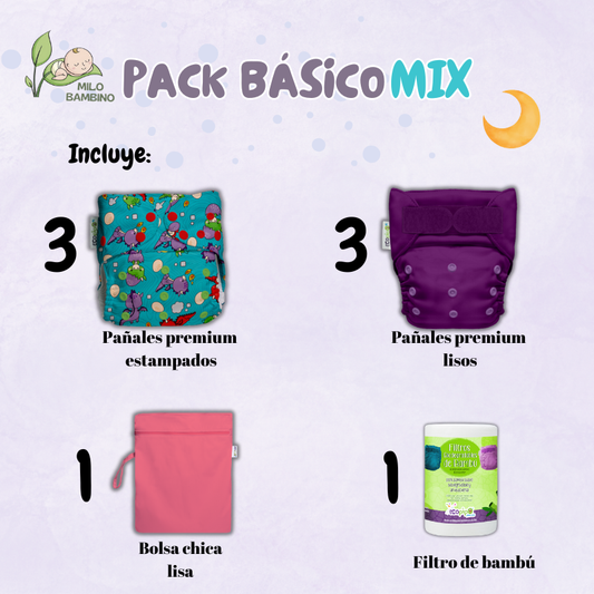 Pack Básico Mix – 6 Pañales de Tela Unitalla