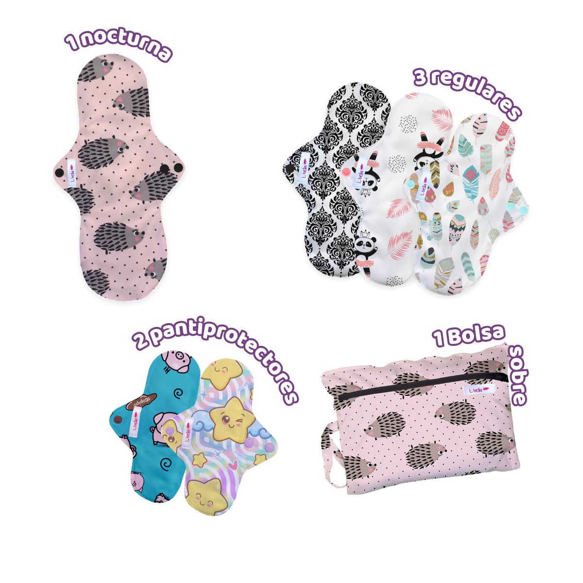 Pack Prueba Toallas Femeninas de Tela