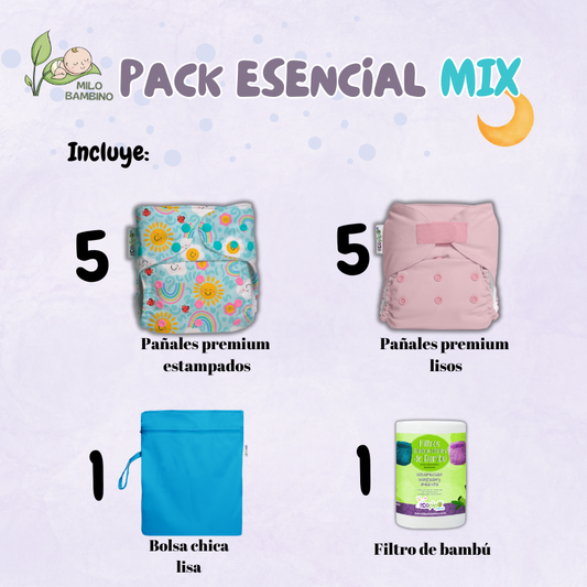 Pack Esencial Mix – 10 Pañales de Tela Unitalla