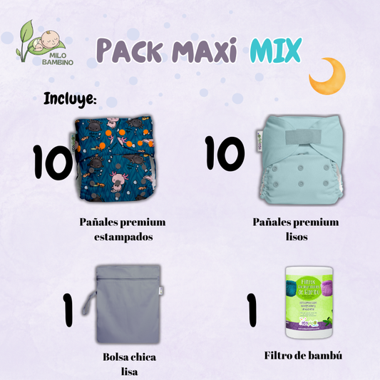 Pack Maxi Mix – 20 Pañales de Tela Unitalla