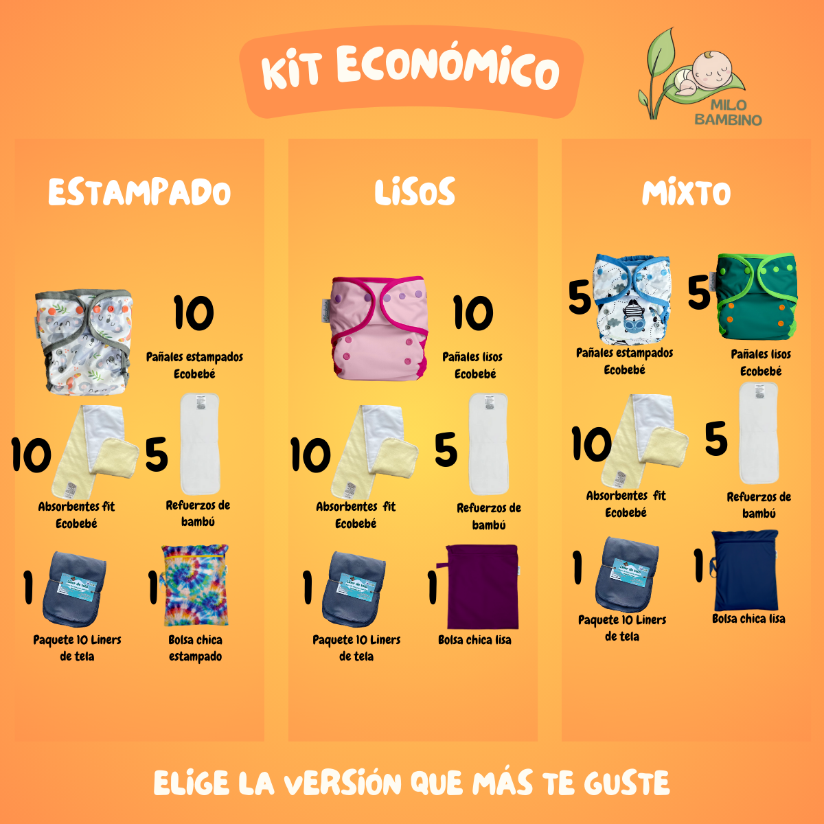 Kit Económico  Ecobebé Todo en 2 (TE2)